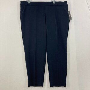 New Dressbarn size 18W Navy Classic Fit Stretch Ankle Pull-on Pants Office